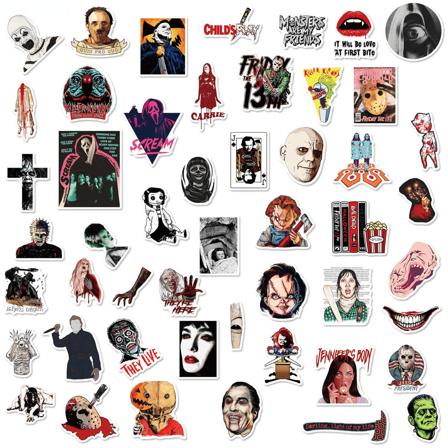 Pack Stickers Horror Show - PrintandoParadise