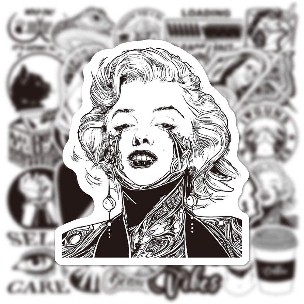 Pack Stickers Black'n White Universe - PrintandoParadise